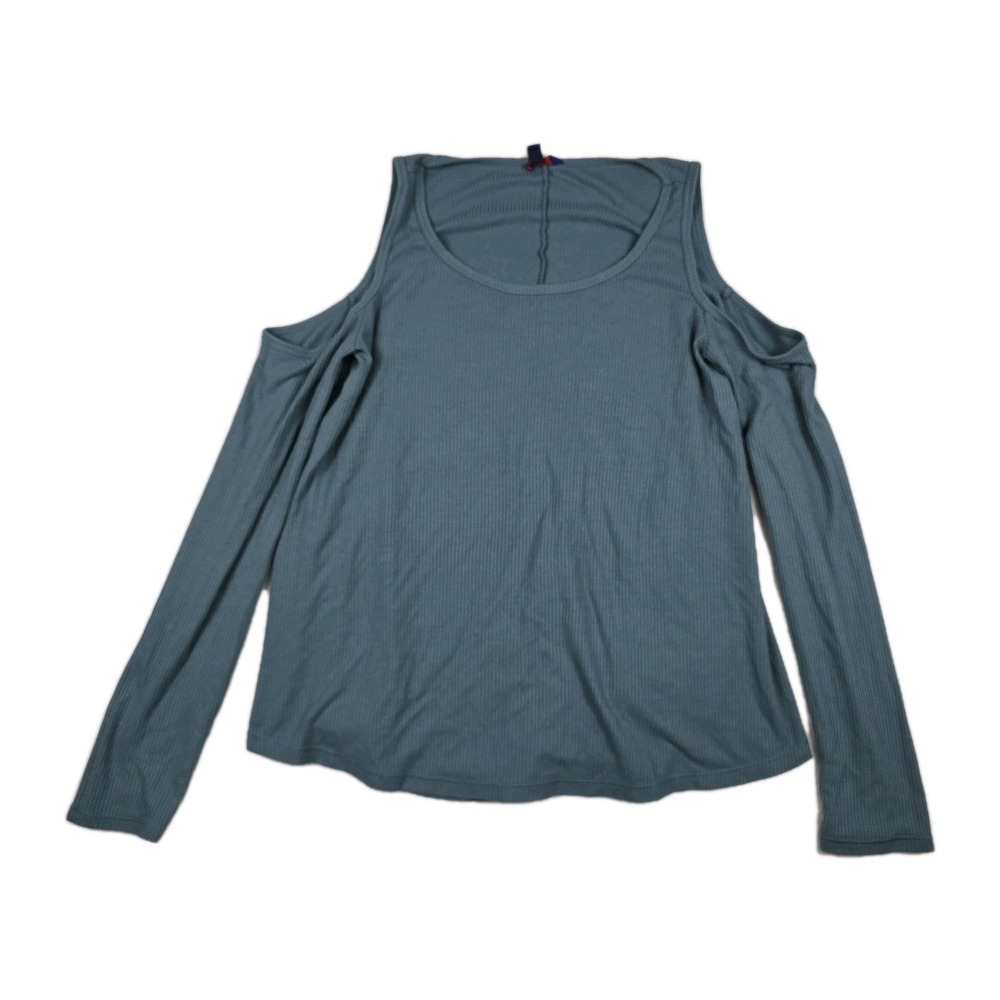 Aeropostale Cold Shoulder Juniors Size Large Ribbed Long Sleeve Shirt